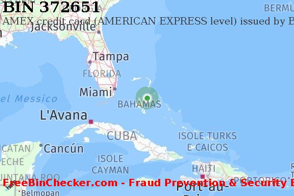 372651 AMEX credit Bahamas BS Lista BIN