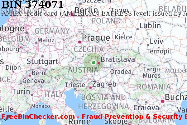 374071 AMEX credit Austria AT BIN List