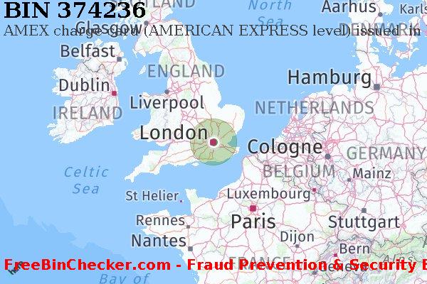 374236 AMEX charge United Kingdom GB BIN List