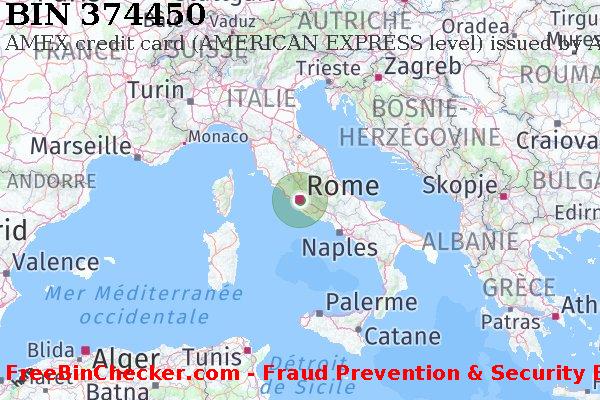374450 AMEX credit Italy IT BIN Liste 