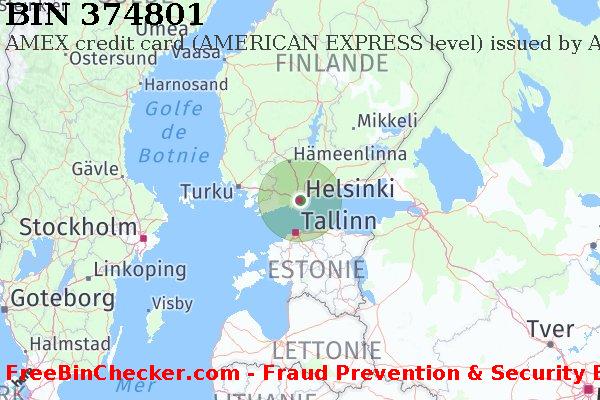374801 AMEX credit Finland FI BIN Liste 