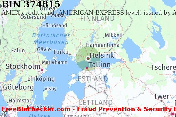 374815 AMEX credit Finland FI BIN-Liste