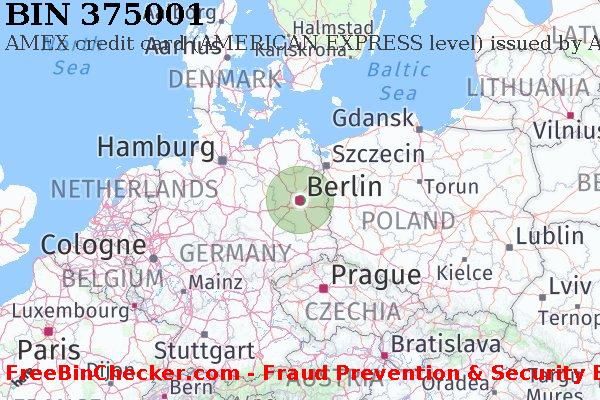 375001 AMEX credit Germany DE BIN List