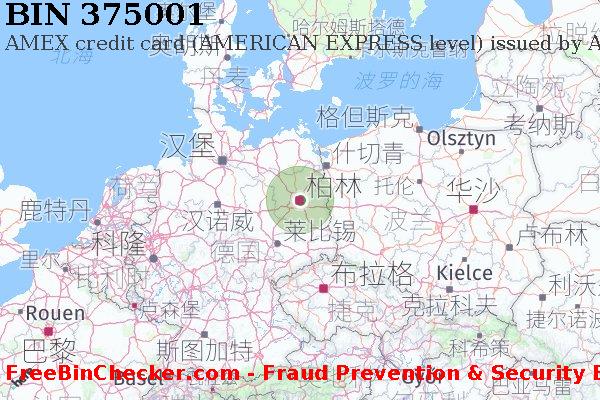 375001 AMEX credit Germany DE BIN列表