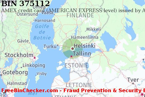 375112 AMEX credit Finland FI BIN Liste 