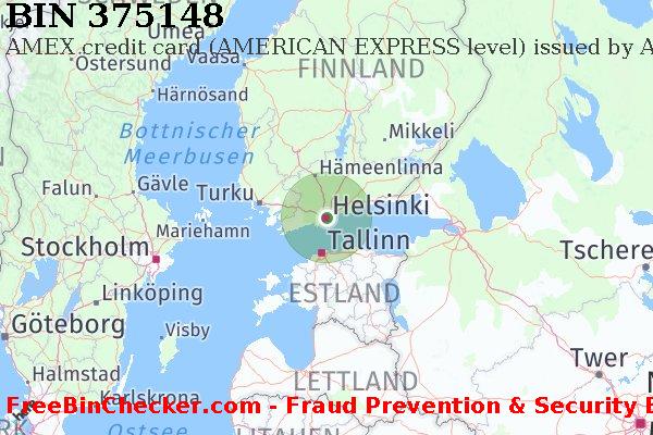 375148 AMEX credit Finland FI BIN-Liste