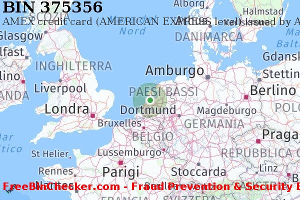 375356 AMEX credit The Netherlands NL Lista BIN