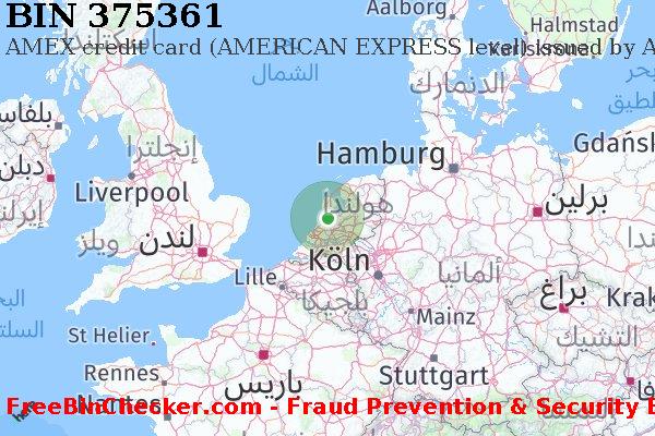 375361 AMEX credit The Netherlands NL قائمة BIN