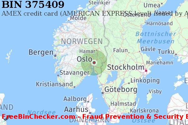 375409 AMEX credit Norway NO BIN-Liste
