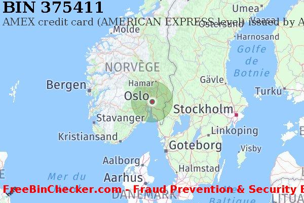 375411 AMEX credit Norway NO BIN Liste 