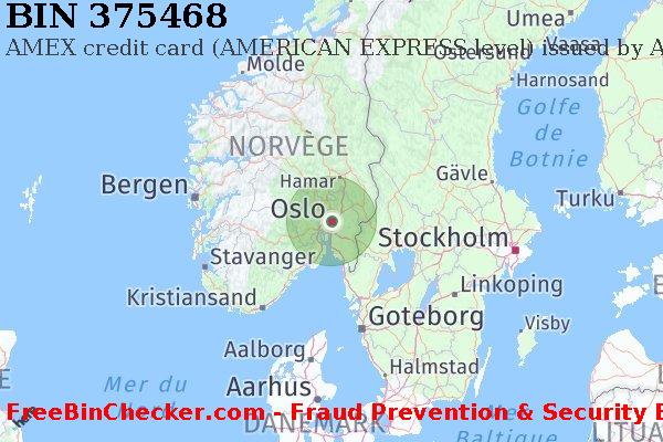 375468 AMEX credit Norway NO BIN Liste 