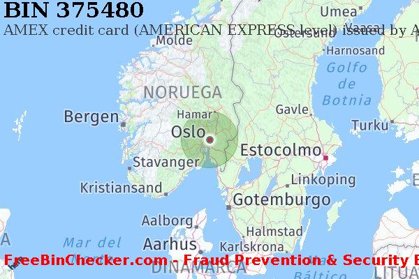 375480 AMEX credit Norway NO Lista de BIN