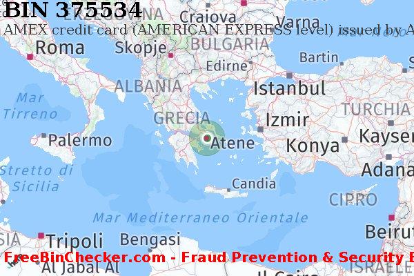 375534 AMEX credit Greece GR Lista BIN