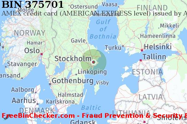 375701 AMEX credit Sweden SE BIN List
