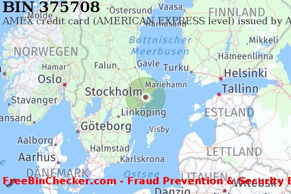 375708 AMEX credit Sweden SE BIN-Liste
