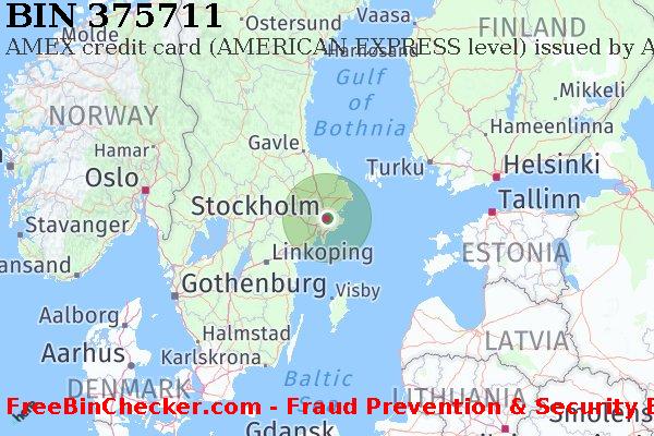 375711 AMEX credit Sweden SE BIN List