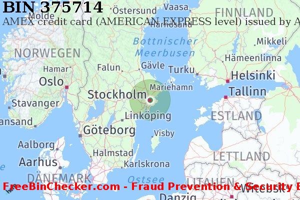 375714 AMEX credit Sweden SE BIN-Liste