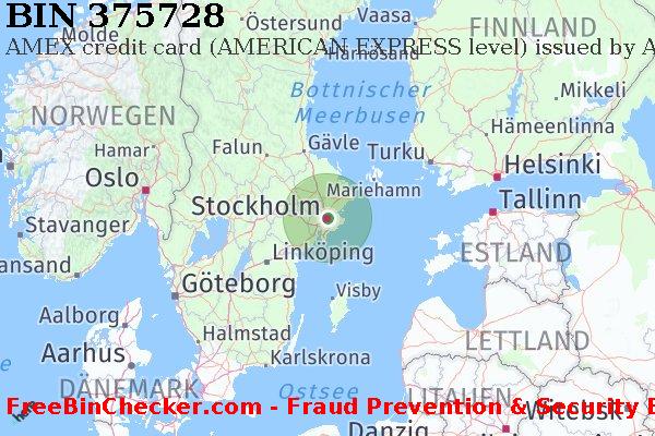 375728 AMEX credit Sweden SE BIN-Liste