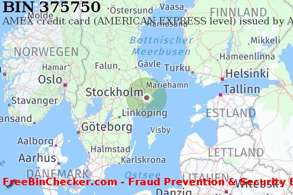 375750 AMEX credit Sweden SE BIN-Liste