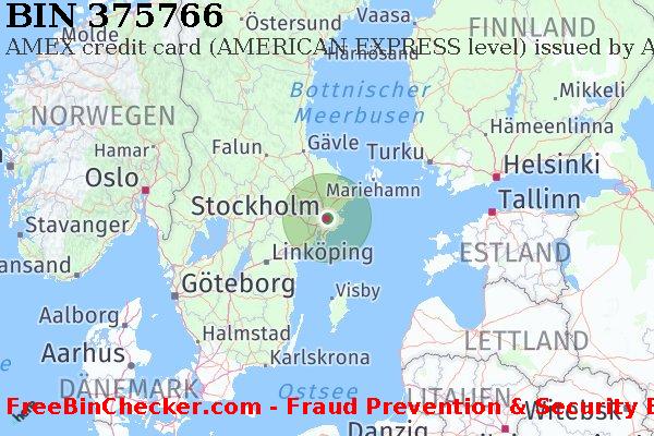 375766 AMEX credit Sweden SE BIN-Liste