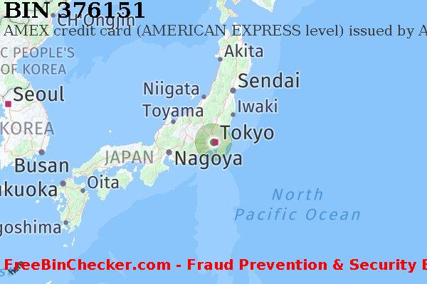 376151 AMEX credit Japan JP BIN List