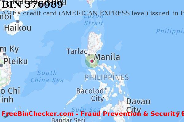 376989 AMEX credit Philippines PH BIN List