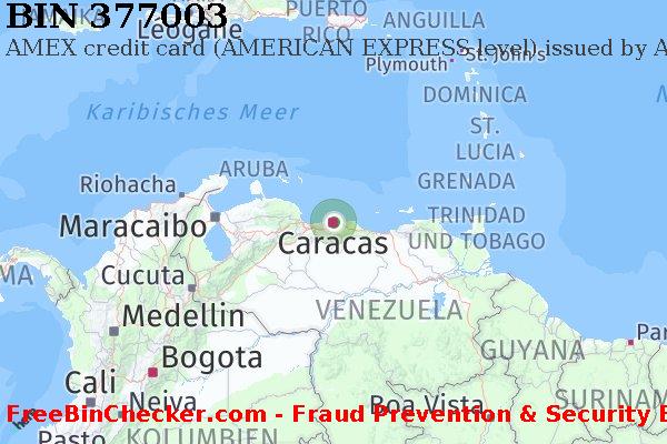 377003 AMEX credit Venezuela VE BIN-Liste