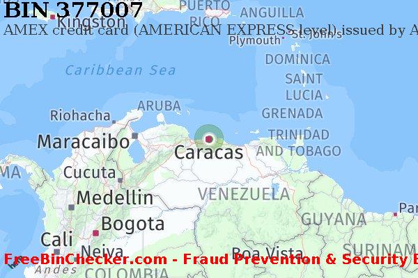 377007 AMEX credit Venezuela VE BIN Danh sách