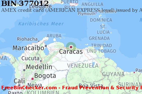 377012 AMEX credit Venezuela VE BIN-Liste