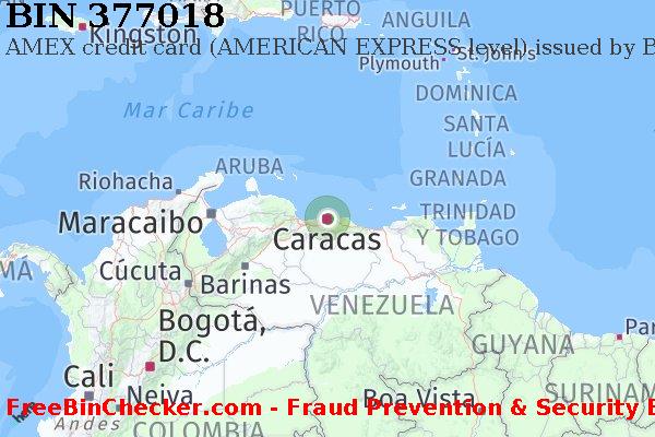 377018 AMEX credit Venezuela VE Lista de BIN