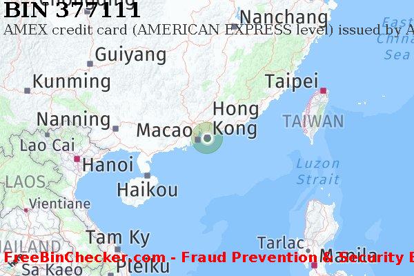 377111 AMEX credit Hong Kong HK BIN Dhaftar