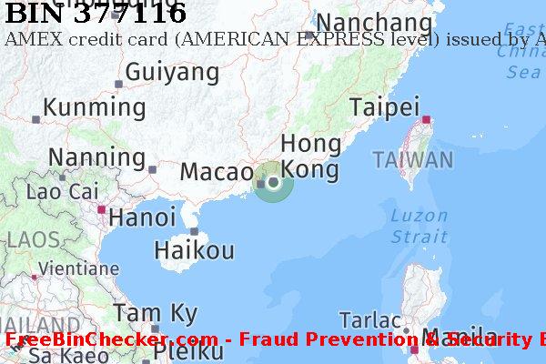 377116 AMEX credit Hong Kong HK BIN Dhaftar