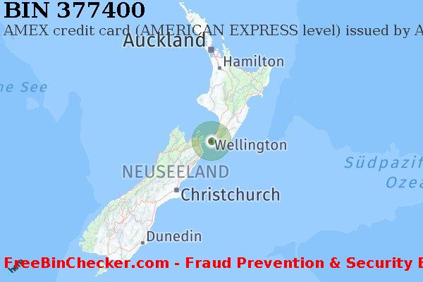 377400 AMEX credit New Zealand NZ BIN-Liste