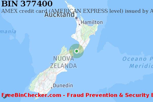 377400 AMEX credit New Zealand NZ Lista BIN