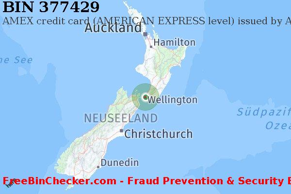 377429 AMEX credit New Zealand NZ BIN-Liste