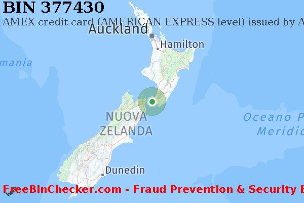 377430 AMEX credit New Zealand NZ Lista BIN