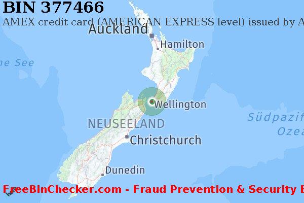 377466 AMEX credit New Zealand NZ BIN-Liste