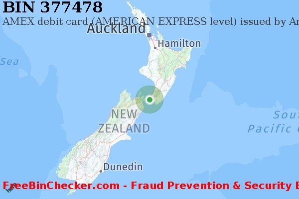 377478 AMEX debit New Zealand NZ BIN Danh sách