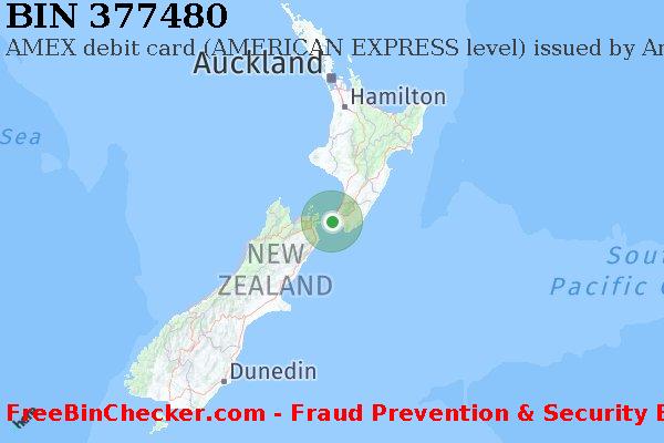 377480 AMEX debit New Zealand NZ BIN List