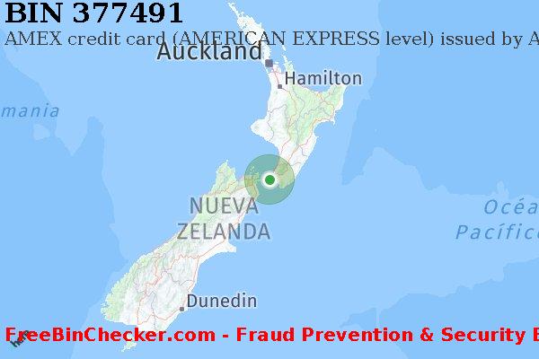 377491 AMEX credit New Zealand NZ Lista de BIN