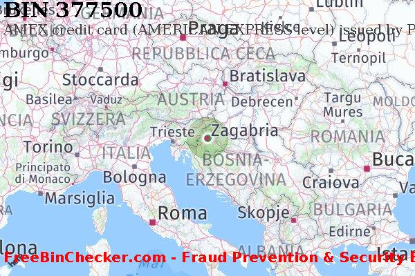377500 AMEX credit Croatia HR Lista BIN