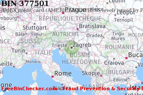 377501 AMEX credit Croatia HR BIN Liste 