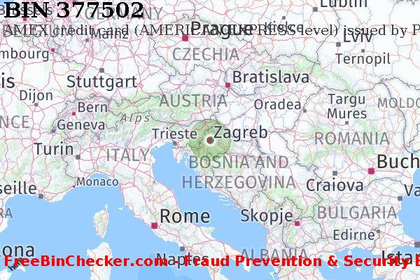 377502 AMEX credit Croatia HR BIN List