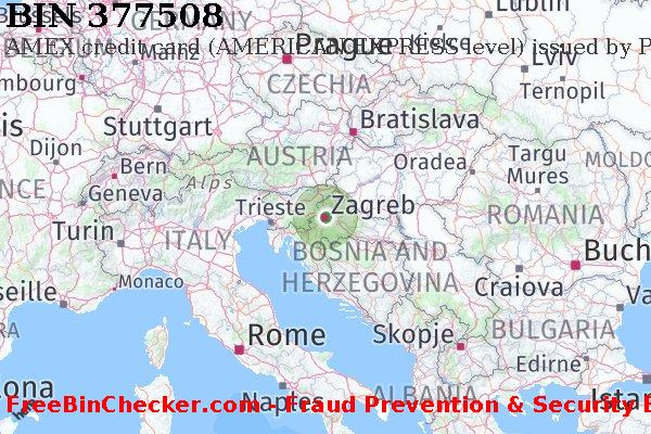 377508 AMEX credit Croatia HR BIN List