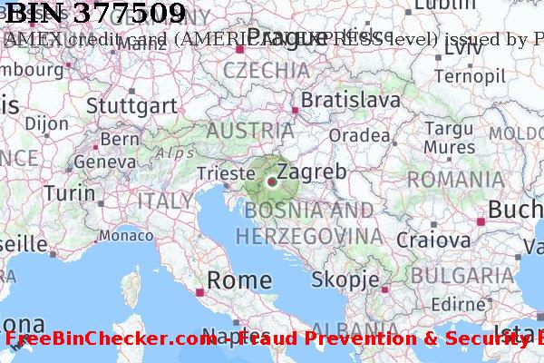 377509 AMEX credit Croatia HR BIN List