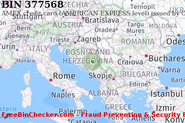 377568 AMEX credit Bosnia and Herzegovina BA BIN List