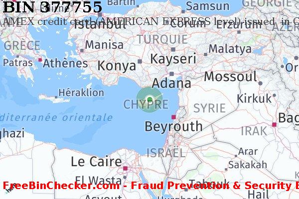 377755 AMEX credit Cyprus CY BIN Liste 