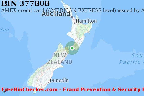 377808 AMEX credit New Zealand NZ BIN Dhaftar