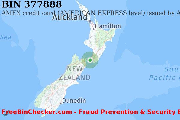 377888 AMEX credit New Zealand NZ BIN Danh sách