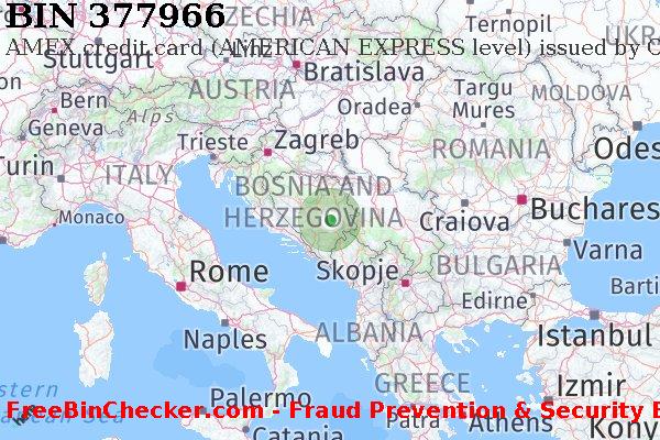 377966 AMEX credit Bosnia and Herzegovina BA बिन सूची